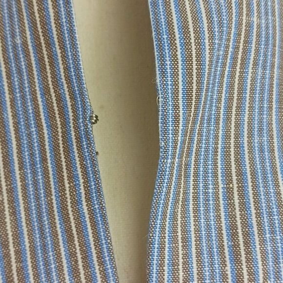 Covington Jacket Womens Size Medium Blue Striped Open Front Blazer 3/4 Sleeve - Picture 4 of 7